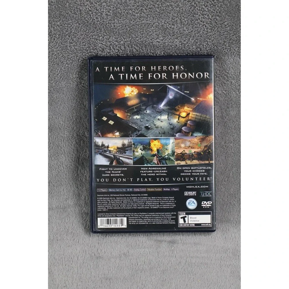 Medal Of Honor European Assault‎ PS2 Video Game EA T-Teen NTSC-U/C Shooter